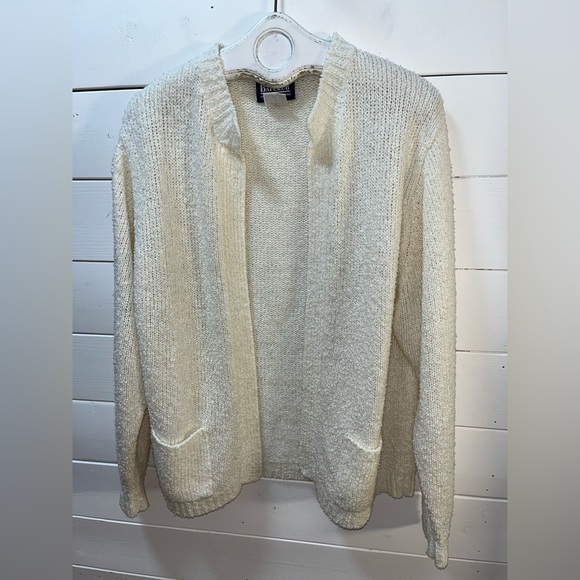 BAY CLUB -cream-Vintage Cardigan - Size L - Picture 6 of 9